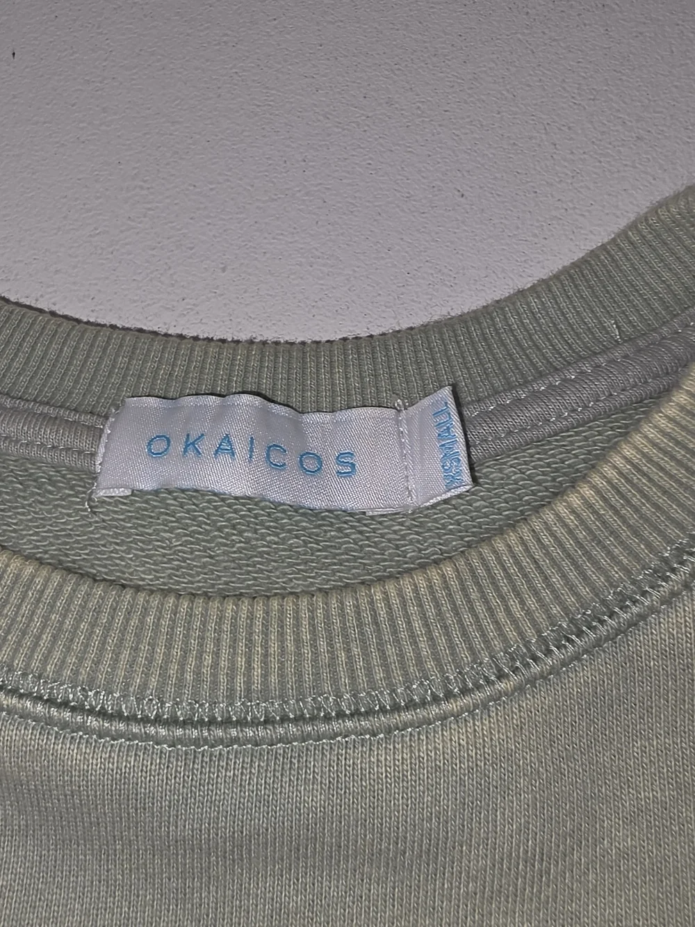 Mint Crewneck Sweatshirt with Orange 